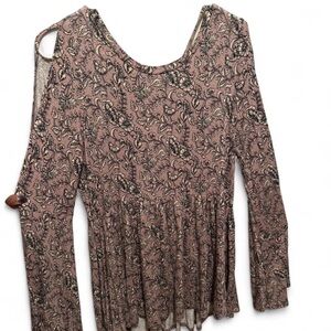 American Eagle Floral Paisley Baby Doll top size medium NWT